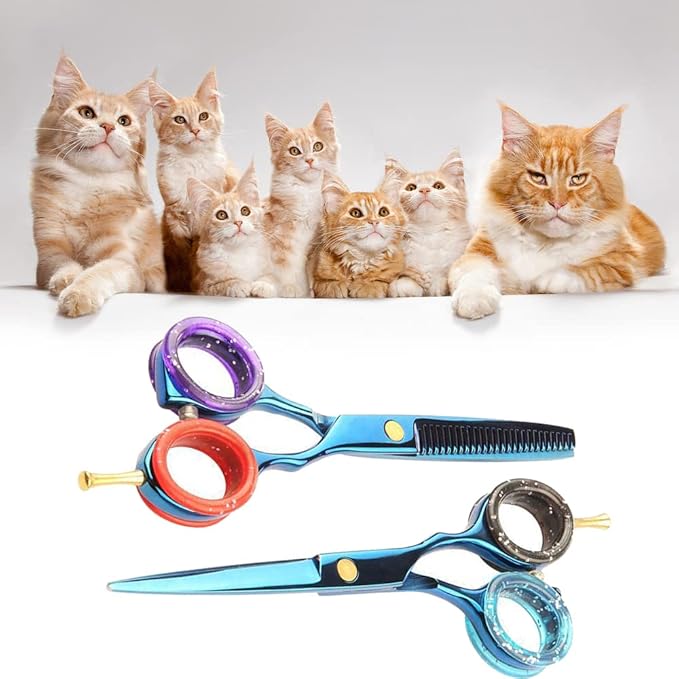16 PCS Soft Silicone Scissors Finger Rings Dog Grooming Pet Shears Ring Thumb Inserts Finger Protector Ring Scissor Accessories for Barber Dog Hair Cutting Scissors (8 Colors)