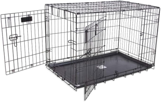 Precision Pet Products Two Door Provalue Wire Dog Crate, 48 Inch, For Pets 90-125 lbs, With 5-Point Locking System