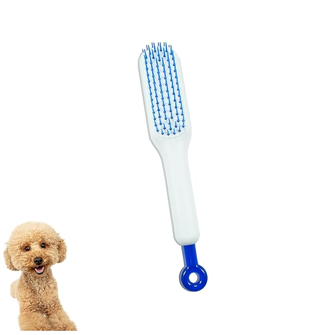 Scalable Small Grooming Dog Brush, Puppy Massaging Hair Brush, for Small Dogs Cats Rabbits of All Hair Types (White)