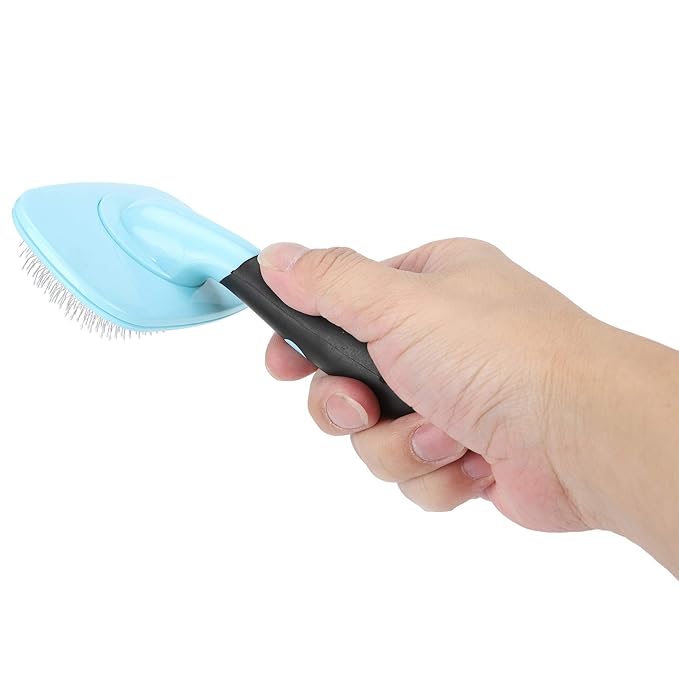 Pet Hair Comb, Cat Dog Cleaning Hair Massage Comb 360° Rotation Deshedding Slicker Brush Pet Removal Comb Grooming Tool(Blue)