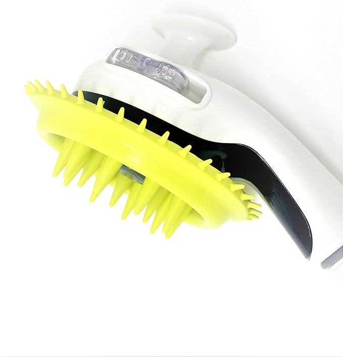 WD Handheld Shower Brush with On/Off Switch | Shield Water While Brushing and Washing Simultaneously | Dog Washing Shower Attachment