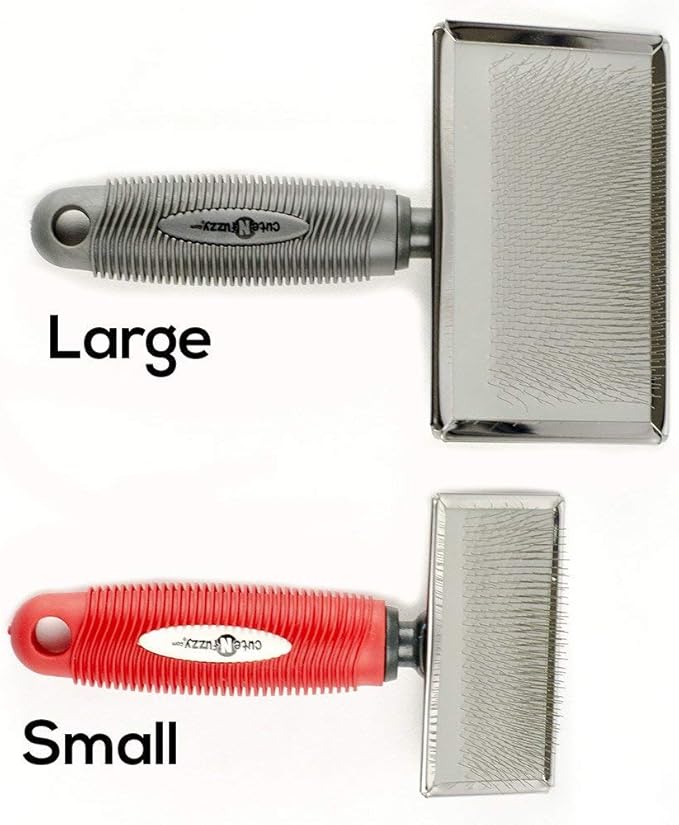 Premium Pet Slicker Brush, Red, Large