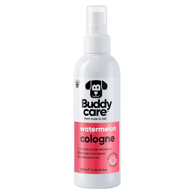 Dog Cologne - Watermelon - 200ml - Delicate and Powdery Scented Dog Cologne - Refreshes Between Dog Washes