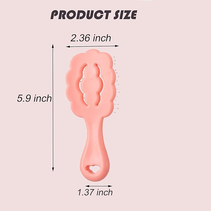 Small Dog Grooming Brush,Cloud Shape Puppy Brush Detangling Dog Hair Brushes for Wet or Dry - Perfect for Shih Tzus, Yorkies, Maltipoos - Ideal Puppy Hair Brushes for Maltese and Small Breeds (Pink)