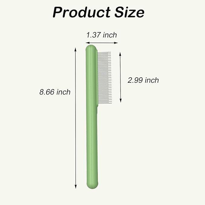 Small Dog Grooming Brush,Puppy Hair Brush for Shedding Tangles Pet Hair Removal Comb Stainless Steel Teeth Flea Comb - Perfect for Shih Tzus,Yorkies,Maltipoos,Maltese,Small Breeds (Long & short teeth)