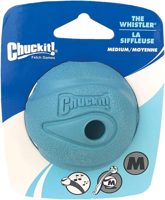 Chuckit! The Whistler Ball Dog Toy, Medium (2.5 Inch Diameter) for Dogs 20-60 lbs, Pack of 1