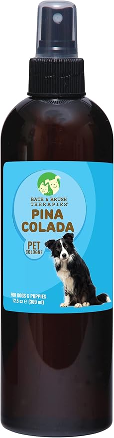 Showseason Bath & Brush Therapies® Pina Colada Pet Cologne 12.5 oz For Dogs | Long-Lasting Odor Eliminator | Cruelty-Free | Paraben-Free | Biodegradable and Non-Toxic | Made in USA
