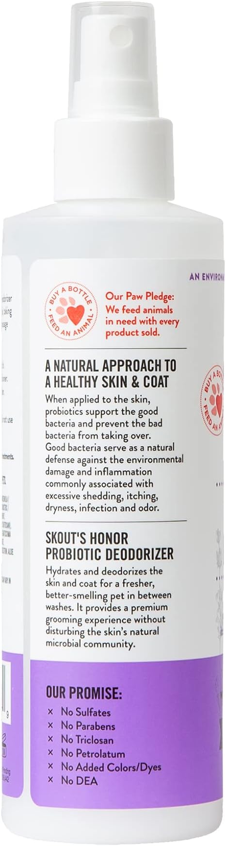 Skout's Honor Pet Deodorizer Spray- Hydrating Daily-Use with Avocado Oil & Omega-3s, Paraben & Sulfate-Free, 97% Natural, 8oz, Lavender