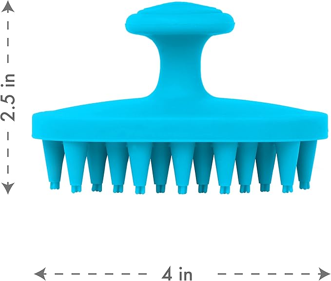 Dexas BrushBuster Silicone Dog Grooming Brush, Blue
