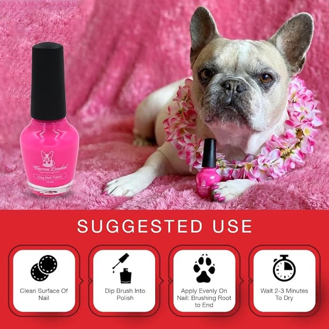 Warren London Dog Nail Polish in A Bottle Premium Coverage & Color- Made in USA- Sparkle Silver
