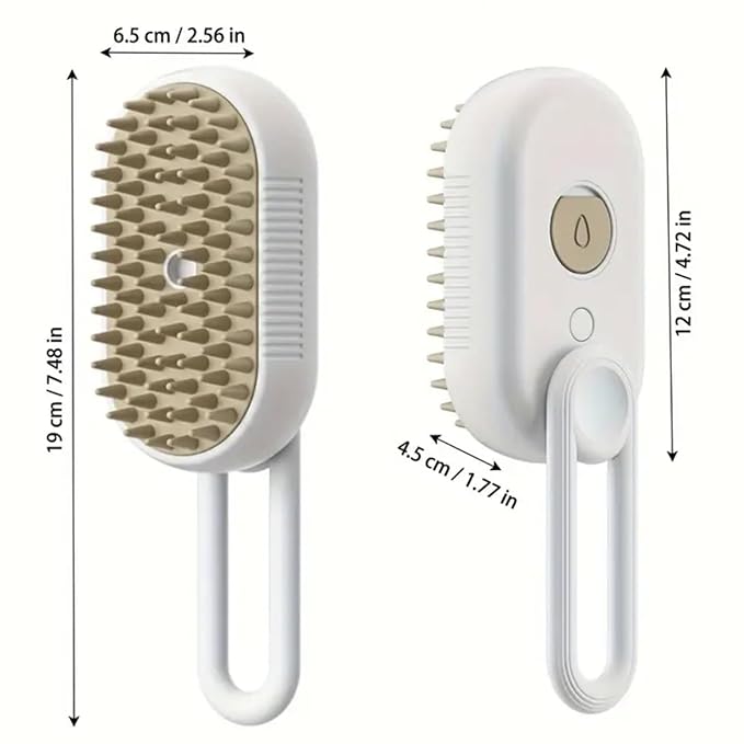 Pet hair removal brush,4-in-1 Cat Steam Brush for Hair Removal,Anti-static pet steam brush,Rechargeable Massage Comb with Spray Function for Dogs and Cats,Clean, Shedding & Grooming All in One