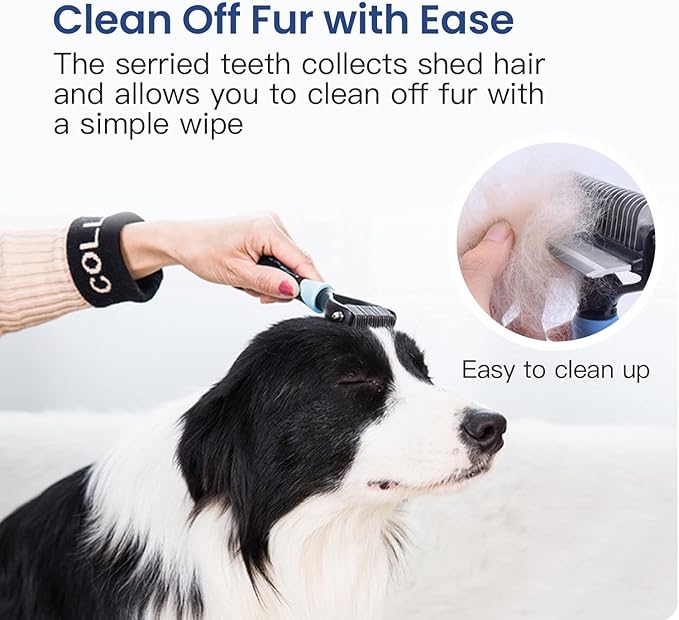 Potaroma Versatile Pet Grooming Brush, Double Sided Shedding and Dematting Undercoat Rake, Reduces Shedding by up to 95% Professional Deshedding Comb Tool for Dogs and Cats (Large)