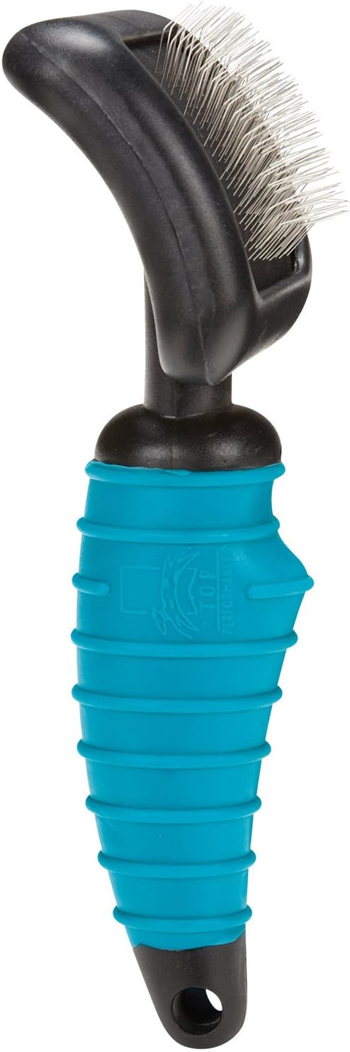 Master Grooming Tools Ergonomic Soft Slicker Brushes — Molded Brushes for Grooming Dogs - Small, 3⅛" x 2½" Black