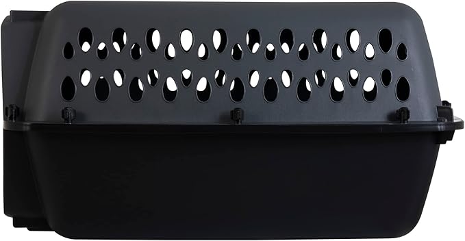Petmate Pet Porter Dog Kennel 23", Dark Gray & Black, for Pets up to 15lbs, Made in USA