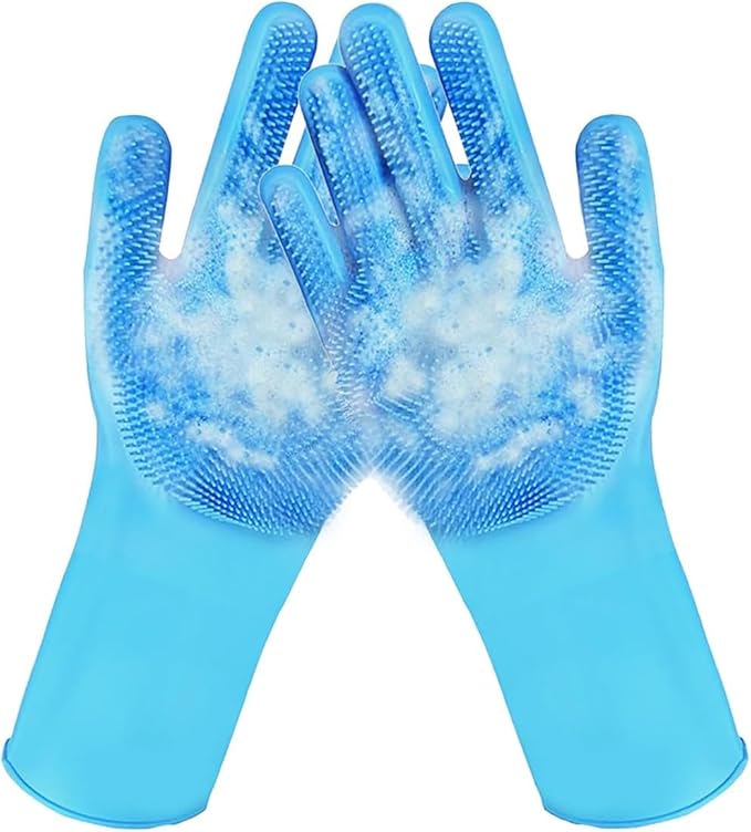 2pcs Dog Washing Gloves and Dog Bath Brush, 2-in-1 pet Shower Set | Suitable for Dogs, Cats, Bath Massage, and pet Grooming