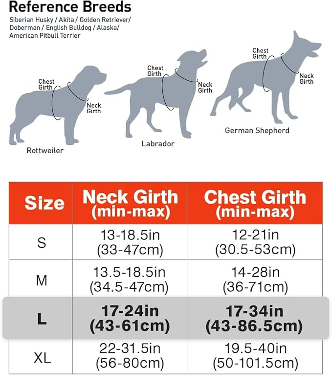 Joytale No Pull Dog Harness for Large Dogs, Reflective Pet Vest with Front Clip, Adjustable Soft Padded Harnesses with Easy Control Handle for Training and Walking, Orange, L