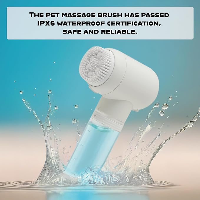 Automatic Foam Soap Dog Bath Brush, Foam Dispenser, Pet Spa Instrument with Soft Silicone Brush, Three Mode Adjustment Deep Cleaning Dog Bath Brush, Suitable for Short-haired and Long-haired Pets