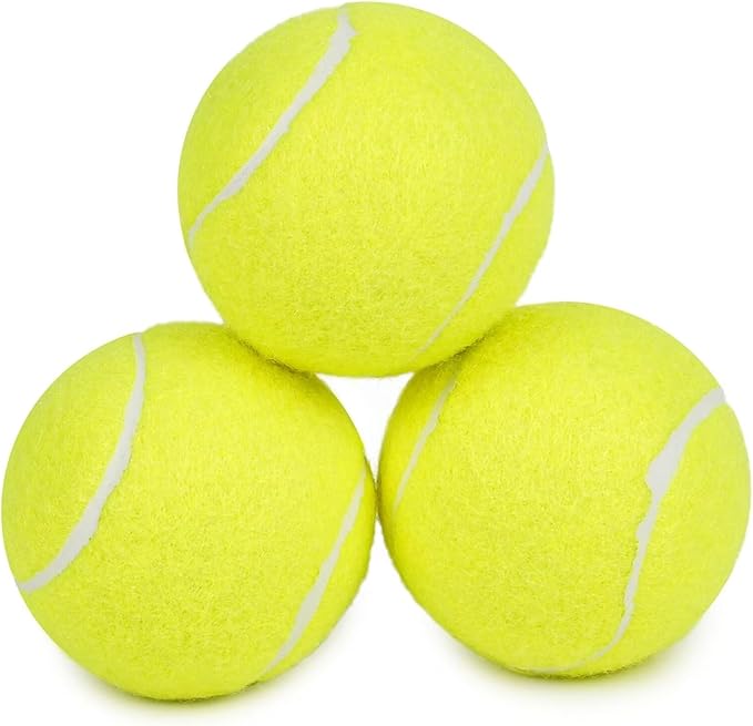PrimePets Tennis Balls for Dogs, 2.5 Inch Thick Bouncy Dog Ball, Interactive Dog Toys for Indoor Outdoor, Fetch Balls for Medium, Large Dogs