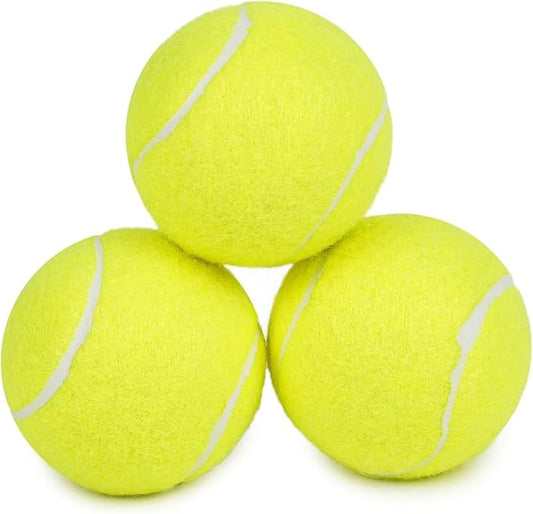 PrimePets Tennis Balls for Dogs, 2.5 Inch Squeaky Dog Balls for Play & Fetch, Squeaky Tennis Balls for Medium, Large Dogs, Dog Toy Balls