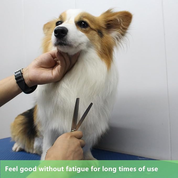 HASHIMOTO Thinning Shears for Dogs, Dog Thinning Shears for Grooming, 42 Teeth, 6.5 inch, 30% Thinning Rate, Extremely Light Weight, Designed for Professional Pet Groomers or Family DIY Use.