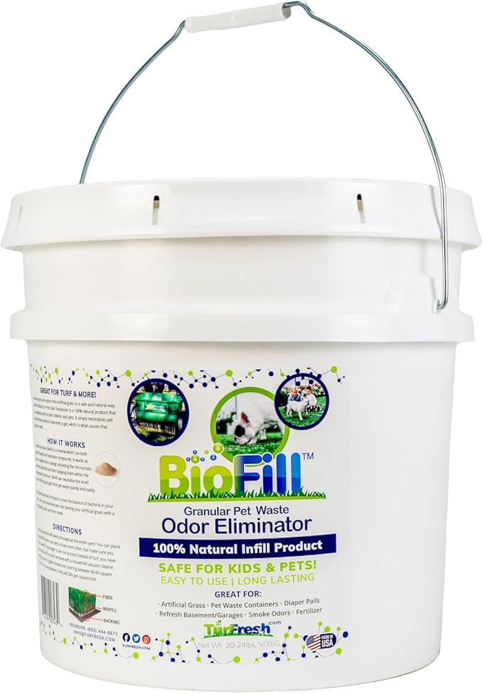 Pet Deodorizer Granular Infill for Artificial Grass Turf, All Natural Dog Urine Neutralizer, Outdoor Use 3.5 Gallon Pail