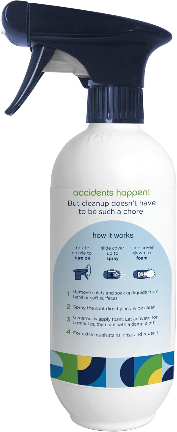 Pet Life Unlimited Foaming Stain + Odor Eliminator Spray Cleaner - Plant-Based Stain Removal - Two-Way Spray Applicator - Natural Juniper Leaf Scent - Made in the USA - 16 Ounce (Pack of 3)