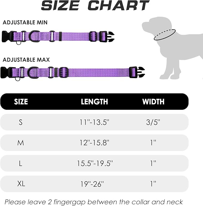 Martingale Collar for Training Dogs. Adjustable Reflective Dog Collars with Buckle- NO Pull-Prevents Slipping Out, for Medium Large XL Dogs. Helps with Strong pullers(M, Black)