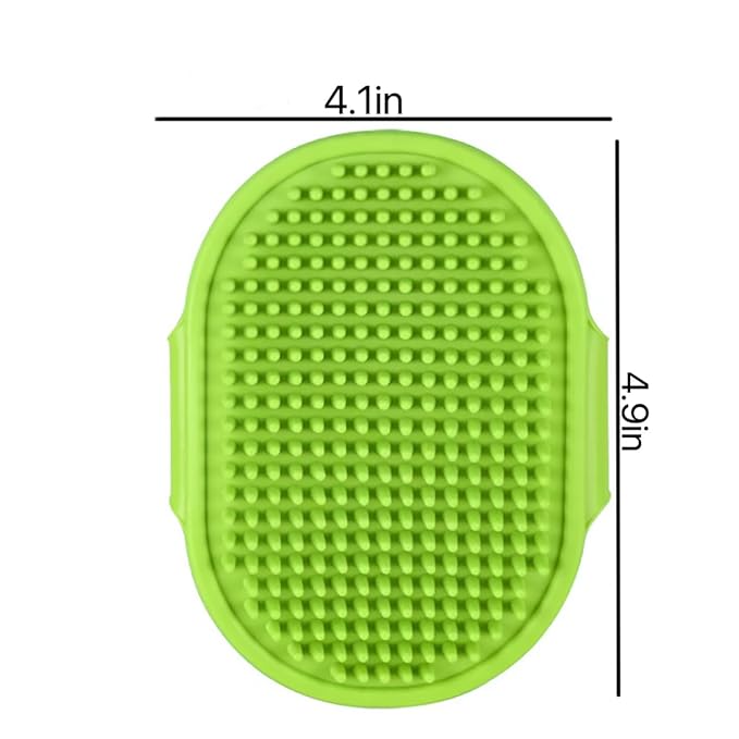 Dog Bath Brush. Dog Washing Brush.2 Sets Short Haired and Long Haired Dog and Cat Bath Brushes (Green)
