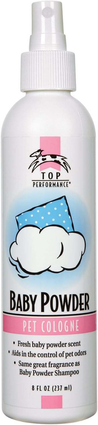 Top Performance Baby Powder Pet Cologne, 8-Ounce (Package May Vary)