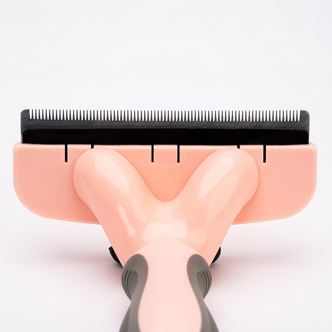 Deshedding Grooming Tool for Dogs and Cats with Fur Release Button for Any Length Fur with Ergonomic Handle