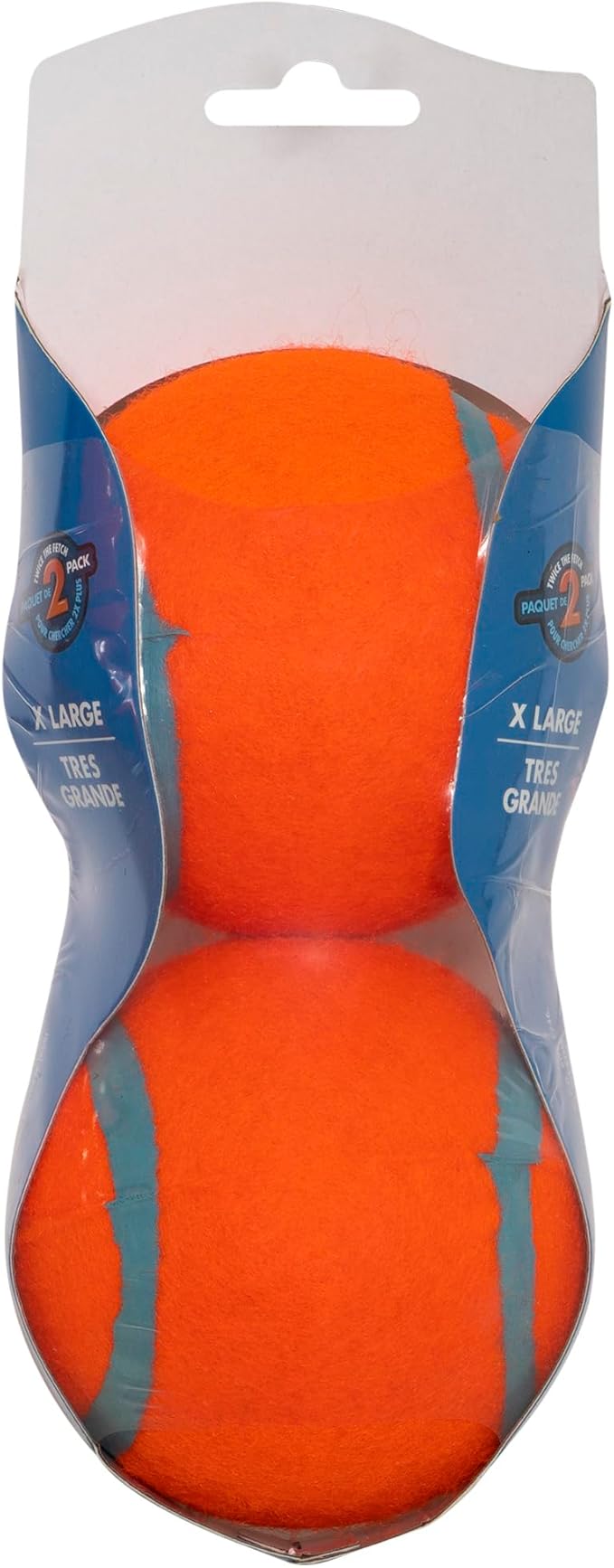 Chuckit! Dog Tennis Ball Dog Toy, Extra Large (3.5 Inch Diameter) for Dogs 100+ Lbs, Shrink Wrap Pack of 2