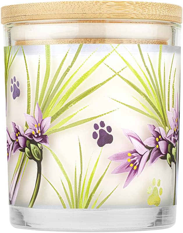 Pet House 9 oz Lemongrass Scented Pet Odor Candle, Clean Burning, Long Lasting, Plant Based Spring, Summer Scented Soy Candle, 60 Hour Burn Time