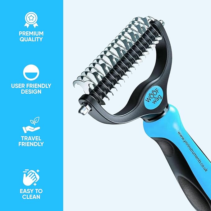 YNR Pet Cat Dog Horses Hair Fur Shedding Trimmer Grooming Dematting Rake Deshedding Comb Brush Tool Kit