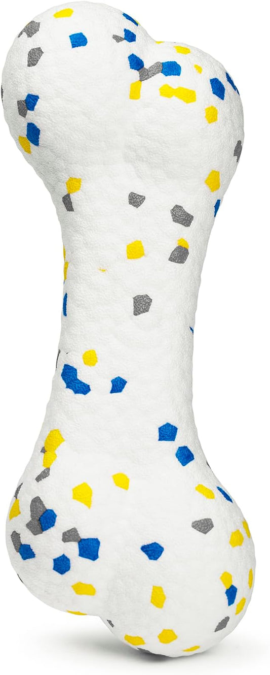 Upgrade Bone Dog Balls Tough Dog Toys for Aggressive Chewers, Indestructible Chew Bone Toy Tennis Balls for Large Breed (White)