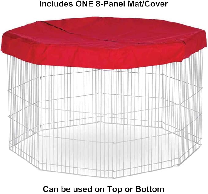 Marshall Pet Products SMR00261 Small Animal Fabric 8-Panel Play Pen Mat Cover, Colors Vary