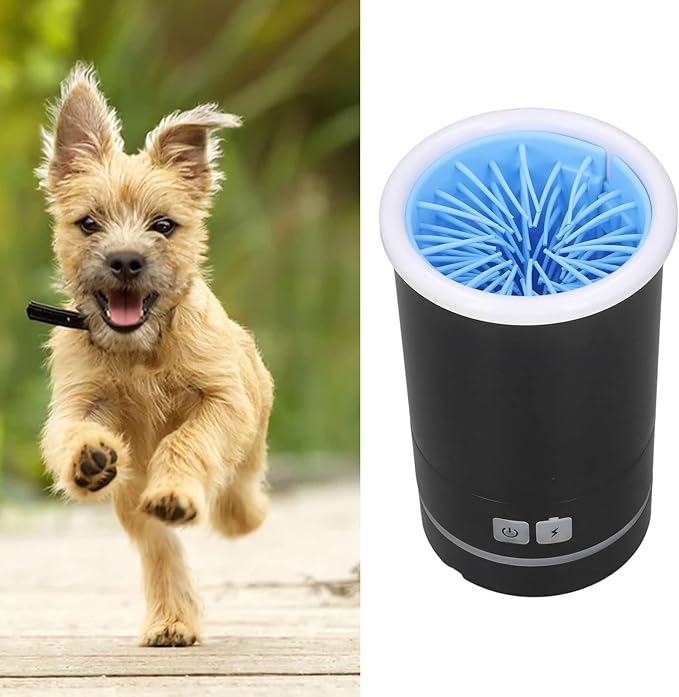 HEEPDD Dog Foot Washer, Pet Foot Washer Automatic USB Rechargeable Soft Brushes Portable Dog Foot Cleaner for Small Medium Pet