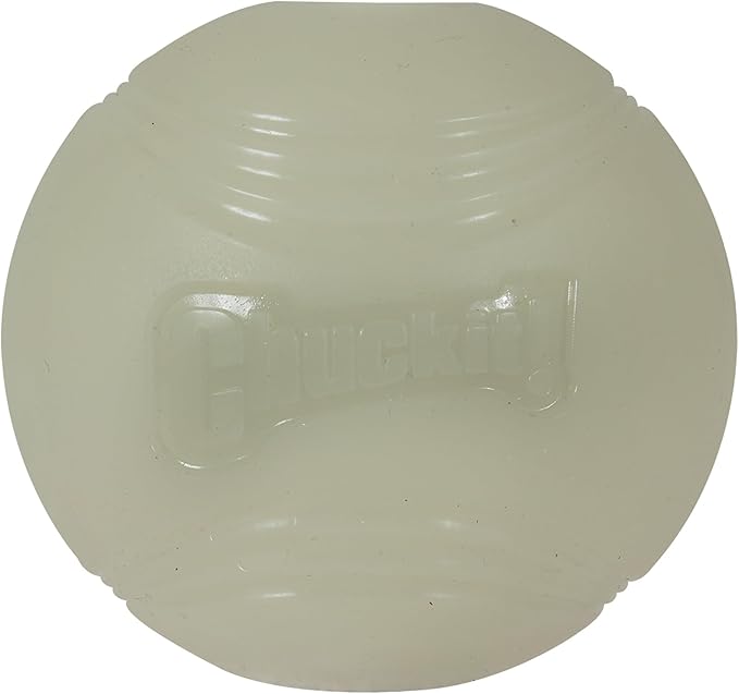 Chuckit! Max Glow Ball Dog Toy, Medium (2.5 Inch Diameter) for dogs 20-60 lbs, Pack of 1