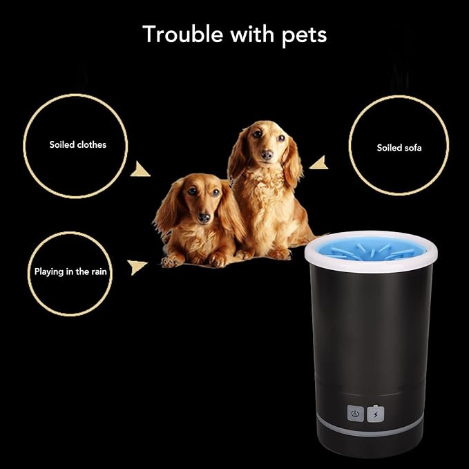 Rechargeable Automatic Dog Paw Cleaner,Dog Paw Cleaner,Electric Automatic Dog Paw Washer Fast Efficient,Portable Pet Paw Cleaner,for Home Pet Shop, automatic paw cleaner dog for dogs treadmill wa