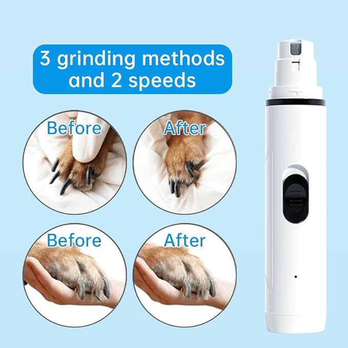 Pet Armor Grinding Dog Nail Grinder, Rechargeable Dog Nail Trimmer, Suitable for Large, Medium and Small Dogs, Upgraded Professional Electric Pet Claw Beauty, Quiet Dog Beauty Tool