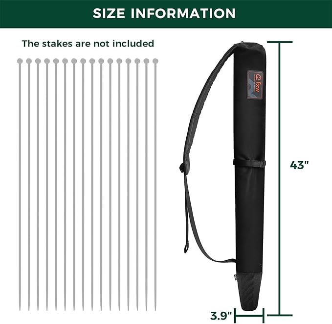 FXW Stake Bag Designed for Storing and Carrying While Camping, Suitable for All Dog Pen Brands