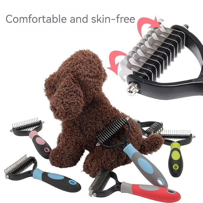 Pet Knotting Comb Dog Cleaning Shedding Knot Comb Quick Knot Removal Floating Hair Pet Supplies (Yellow-black)