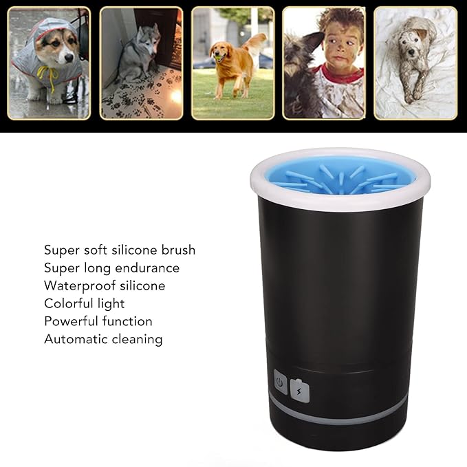 Rechargeable Automatic Dog Paw Cleaner,Dog Paw Cleaner,Electric Automatic Dog Paw Washer Fast Efficient,Portable Pet Paw Cleaner,for Home Pet Shop, automatic paw cleaner dog for dogs treadmill wa