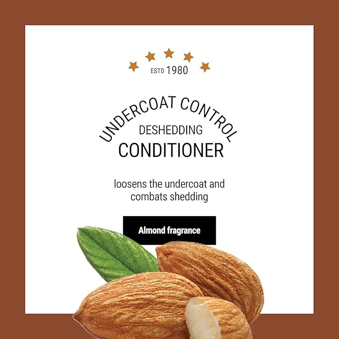 Undercoat Control Deshedding Conditioner, 1 Gallon - Combats and Reduces Shedding, Undercoat Removal, Omega 3 & 6 Rich, Vitamin E Strengthens Hair Follicles, All-Natural Ingredients