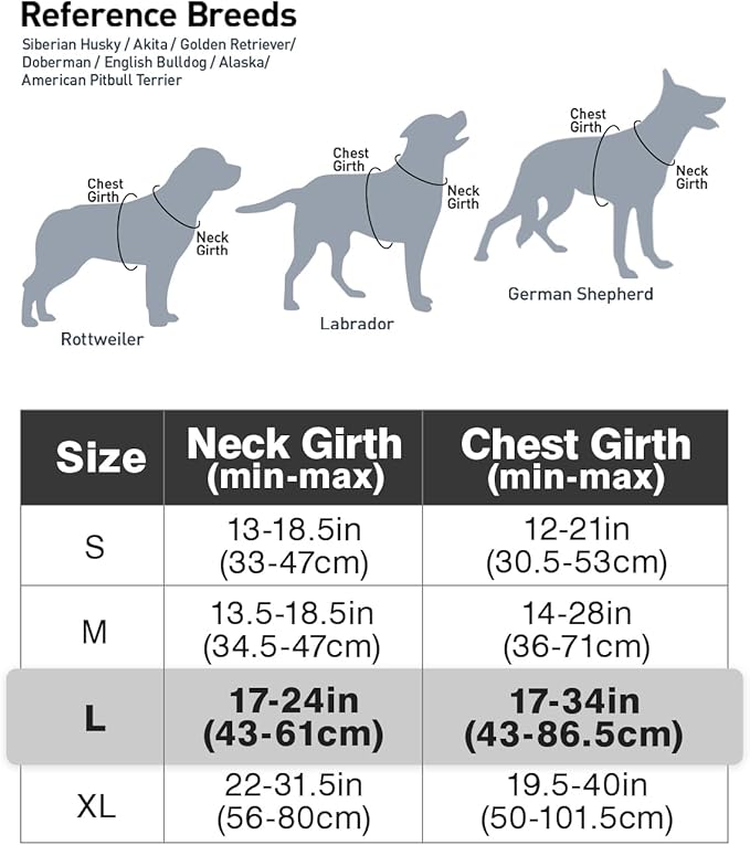 Joytale No Pull Dog Harness for Large Dogs, Reflective Pet Vest with Front Clip, Adjustable Soft Padded Harnesses with Easy Control Handle for Training and Walking, Black, L