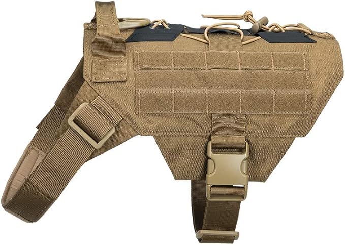 EXCELLENT ELITE SPANKER Dog Harness Tactical Military Dog Harness Adjustable No-Pull Dog Harness Training Hunting Dog Tactical Vest with Handle(COB-L)
