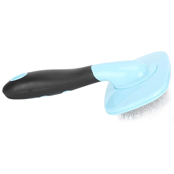 Pet Hair Comb, Cat Dog Cleaning Hair Massage Comb 360° Rotation Deshedding Slicker Brush Pet Removal Comb Grooming Tool(Blue)