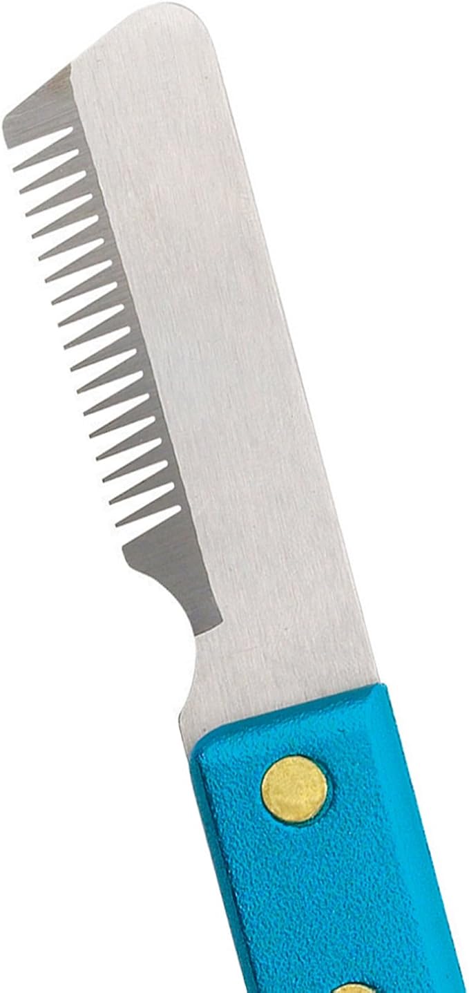 Master Grooming Tools Stripping Knives — Non-Slip Tools for Grooming Dogs - Medium, 6¾", Black