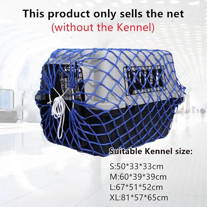 Hard-Sided Pet Kennel Protective Net, Thickened Encrypted Nylon Pet Cage Protection Net Cover, for Pet Airline Shipment, Long-Distance Travel, Prevent Animals from Escape