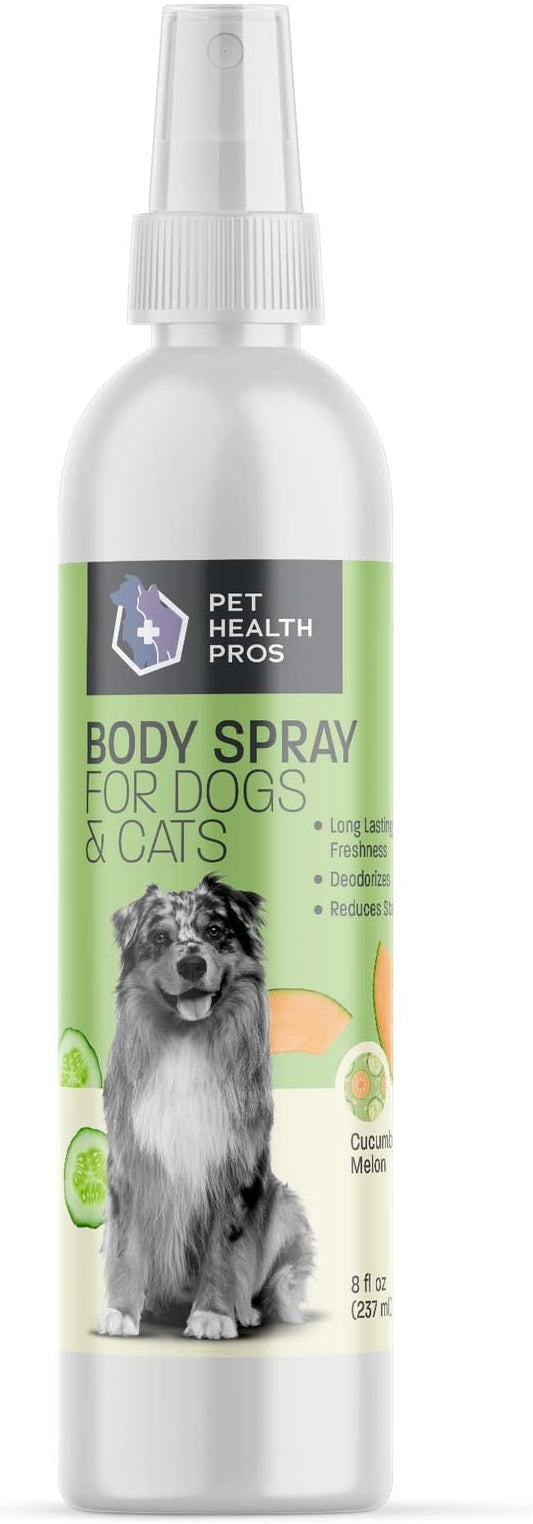 Cucumber Melon Scented Dog Deodorizing Spray for Dogs and Cats - Long Lasting Pet Cologne and Deodorizer - 8 oz