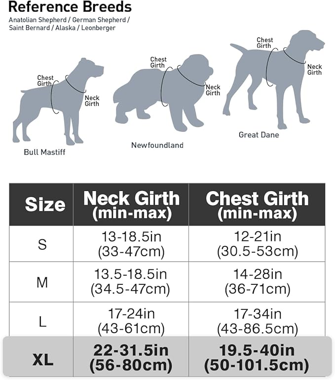 Joytale No Pull Dog Harness for Extra Large Dogs, Reflective Pet Vest with Front Clip, Adjustable Soft Padded Harnesses with Easy Control Handle for Training and Walking, Black, XL